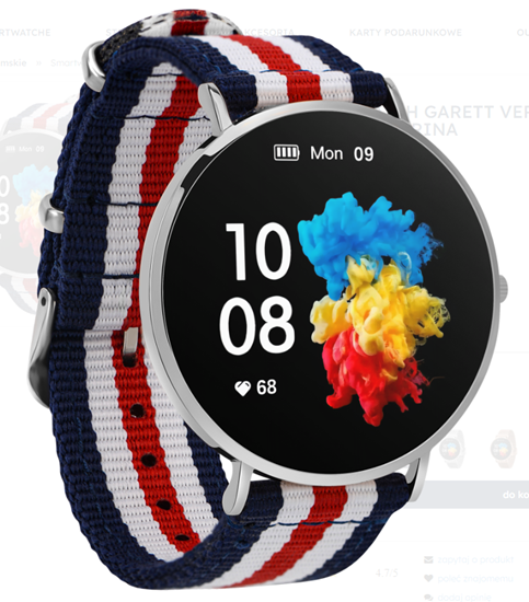 Picture of Garett Smartwatch Verona Silver Marina AMOLED / Bluetooth / IP67 / GPS / SMS