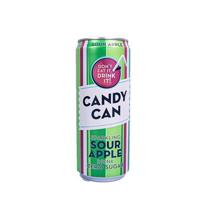 Attēls no Gāzēts atspirdzinošs dzēriens CANDY CAN, ar ābolu garšu, ar saldinātājiem, 0.33l, bundža