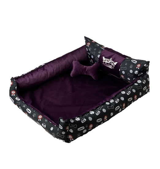 Picture of GO GIFT Dog and cat bed XL - purple - 100x90x18 cm