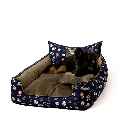 Picture of GO GIFT Dog and cat bed XXL - brown - 110x90x18 cm