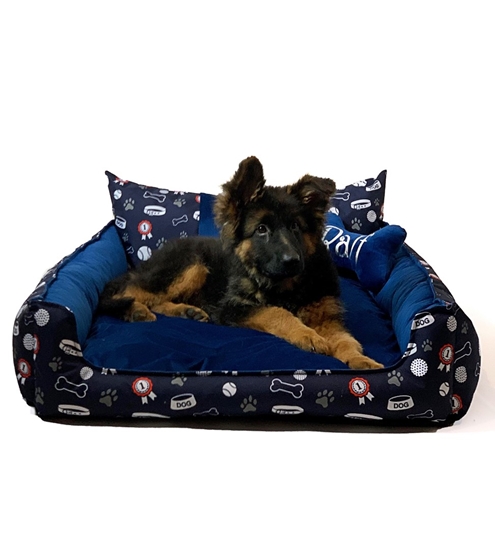 Picture of GO GIFT Dog and cat bed XXL - navy blue - 110x90x18 cm