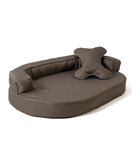 Picture of GO GIFT Oval sofa - pet bed brown - 100 x 65 x 10 cm