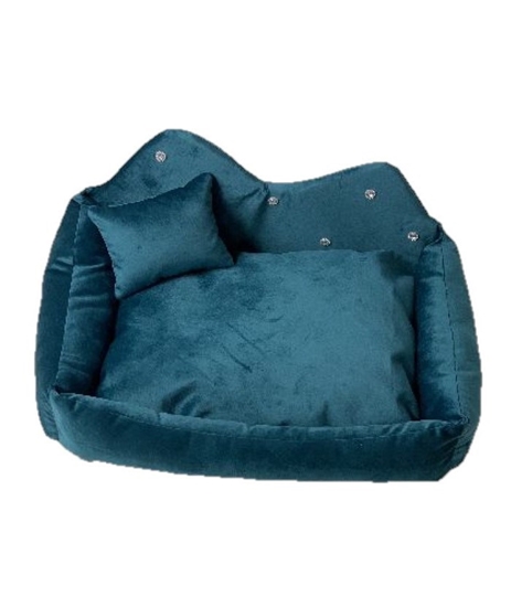 Picture of GO GIFT Prince turquoise L - pet bed - 52 x 42 x 10 cm