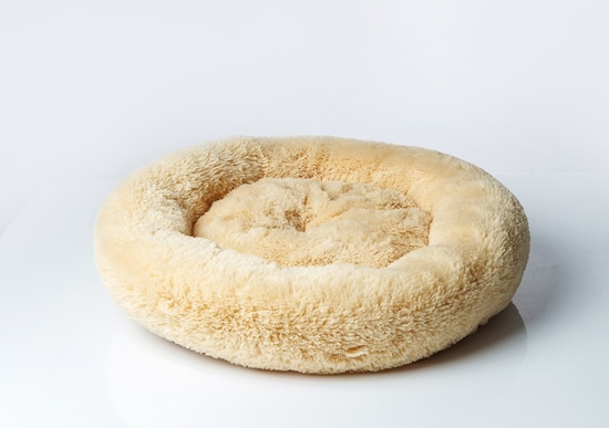 Изображение GO GIFT Shaggy cream L - pet bed - 66 x 66 x 10 cm