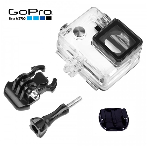 Изображение GoPro ūdensizturīgs aizsargapvalks akvakaste sporta kamerām HERO 3/3+ un HERO 4 Bulk (lietota B klase)