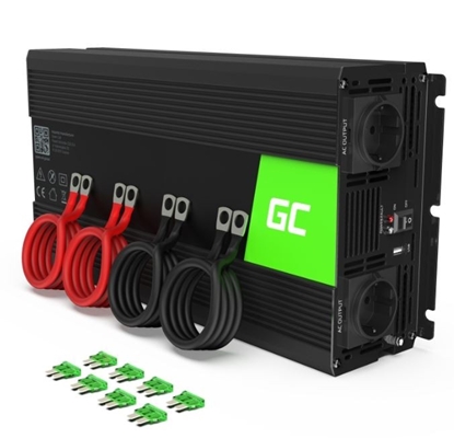 Attēls no Green Cell Car Power Inverter 12V to 220V  2000W/4000W