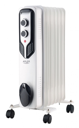 Изображение Adler Oil-Filled Radiator AD 7815	 Oil Filled Radiator 1500 W Number of power levels 3 White