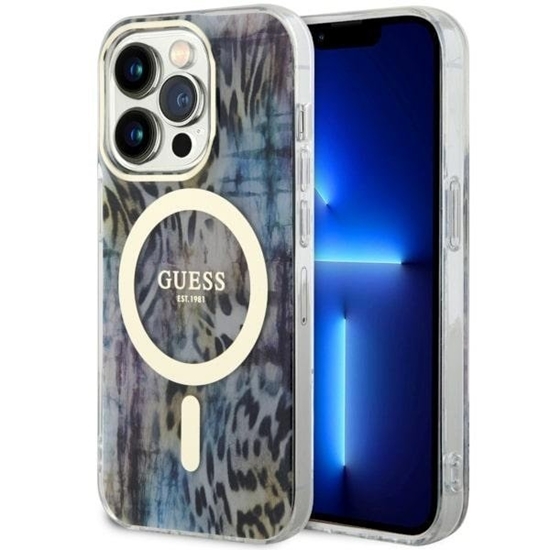 Picture of Guess GUHMP14XHLEOPWB Back Case for Apple iPhone 14 Pro Max