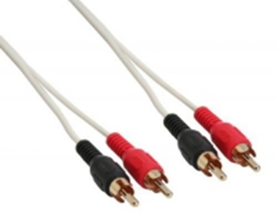 Изображение InLine 10m 2x RCA M/M 10m 2 x RCA black  Rot  white Audio-Kabel (89933Y)