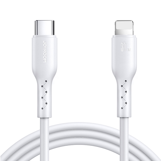 Изображение Joyroom SA26-CL3 Super ātras uzlādes & datu pārraides vads USB-C uz Lightning 30W 2m White