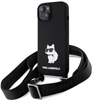 Picture of Karl Lagerfeld Crossbody Silicone Choupette Back Case for Apple iPhone 15