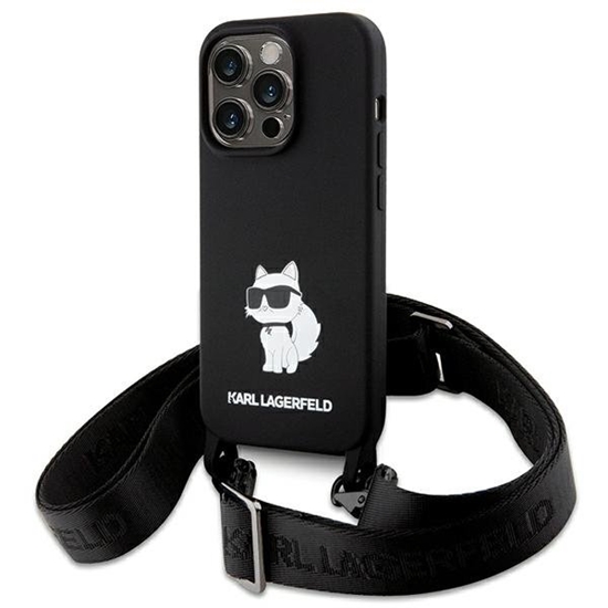 Изображение Karl Lagerfeld Crossbody Silicone Choupette Back Case for Apple iPhone 15 Pro Max