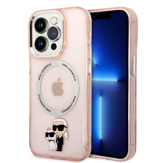 Picture of Karl Lagerfeld KLHMP14LHNKCIP Back Case for Apple iPhone 14 Pro