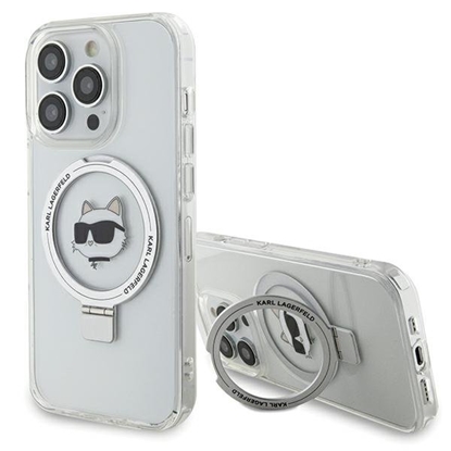 Attēls no Karl Lagerfeld Ring Stand Choupette Head MagSafe Back Case for Apple iPhone 15