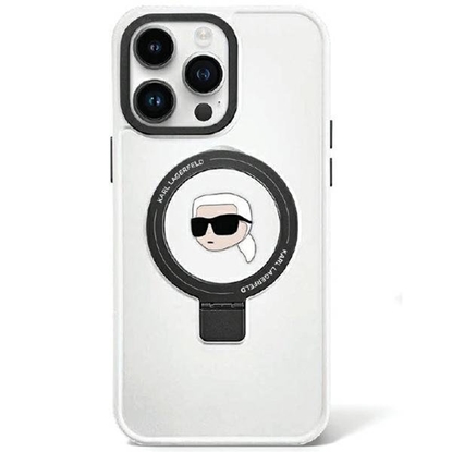 Picture of Karl Lagerfeld Ring Stand Karl Head MagSafe Back Case for Apple iPhone 15