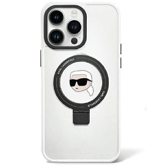 Изображение Karl Lagerfeld Ring Stand Karl Head MagSafe Back Case for Apple iPhone 15