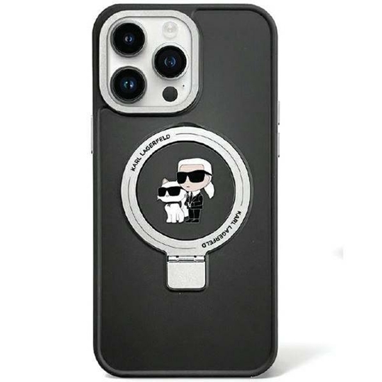 Изображение Karl Lagerfeld Ring Stand Karl&Choupettte MagSafe Back Case for Apple iPhone 15