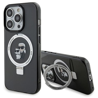 Attēls no Karl Lagerfeld Ring Stand Karl&Choupettte MagSafe Back Case for Apple iPhone 15 Pro