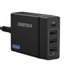 Picture of Ładowarka Choetech PD72-1C3U 3x USB-A 1x USB-C 3 A (PD72-1C3U BLACK)