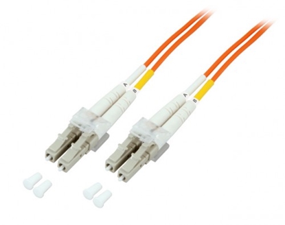 Attēls no LC/UPC-LC/UPC savienotājkabelis MultiMode OM2 50/125, Duplex, LSZH Orange, 1m