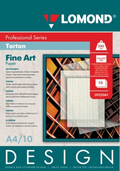 Picture of Lomond Fine Art Paper Design Tartan Glossy 200 g/m2 A4, 10 sheets