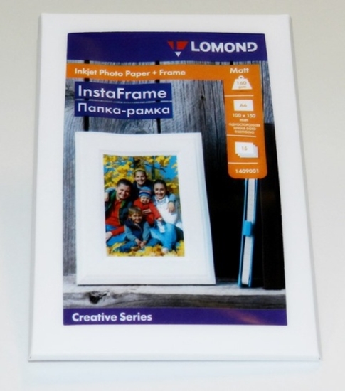 Picture of Lomond Photo Inkjet Paper Matte 160 g/m2 10x15, 15 sheets + InstaFrame White Window