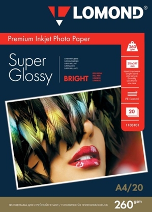 Attēls no Lomond Premium Photo Paper Super Glossy 260 g/m2 A4, 20 sheets, Bright