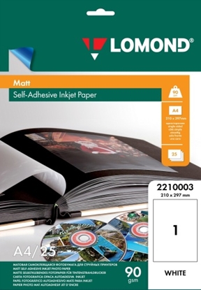 Attēls no Lomond Self Adhesive Inkjet Photo Paper Matte A4, 25 sheets