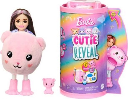 Изображение Lalka Barbie Mattel Cutie Reveal Chelsea Miś Seria Słodkie stylizacje (HKR19)