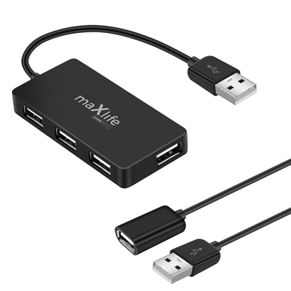 Изображение Maxlife Home Office USB 2.0 USB - 4x USB 0,15 m + cable 1,5 m Hub