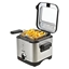 Picture of Mesko Home MS 4910 fryer Single 1.5 L Stand-alone 900 W Deep fryer Black, Satin steel