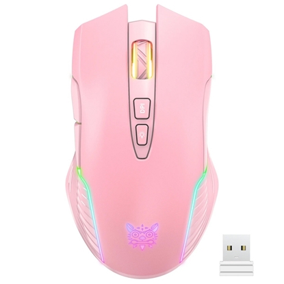 Изображение Mysz Onikuma Mysz bezprzewodowa CW905 RGB różowa