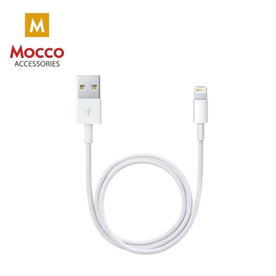 Изображение Mocco Lightning USB data and charging cable 2m White