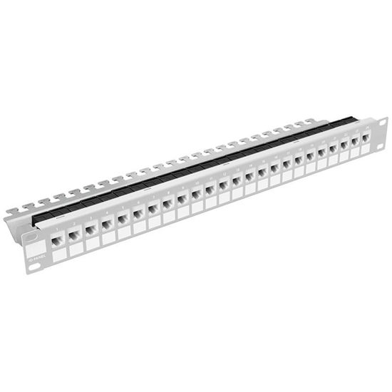 Picture of Modular patch panel 24-Port 19" 1U Gray