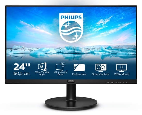 Изображение Monitorius Philips LCD monitor 241V8L/00 23.8 ", FHD, 1920 x 1080 pixels, VA, 16:9, Black, 4 ms, 250