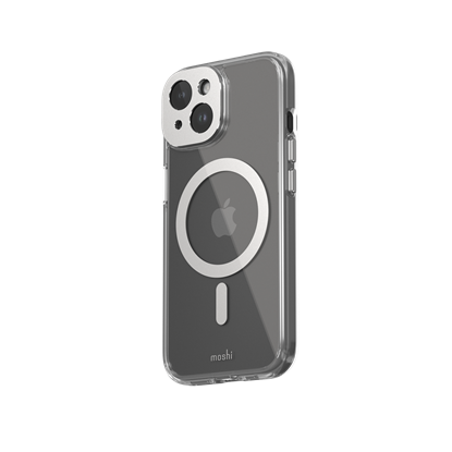 Picture of Moshi iGlaze for iPhone 15 - Lunar Silver