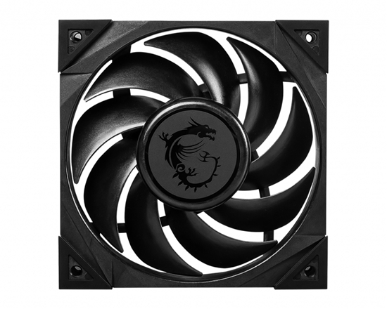 Picture of MSI MEG SILENT GALE P12 Premium Silent Fan '120mm, PWM, Balanced Static Pressure airflow, LCP Fan Blade, HDB Bearing, Anti-Vibration pads, 300mm cable'