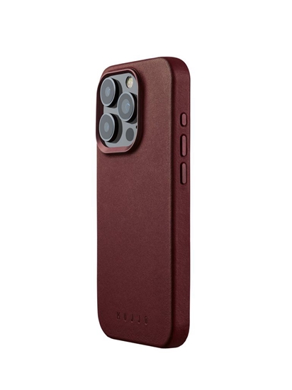 Picture of Mujjo iPhone 15 Pro Leather Case - Burgundy