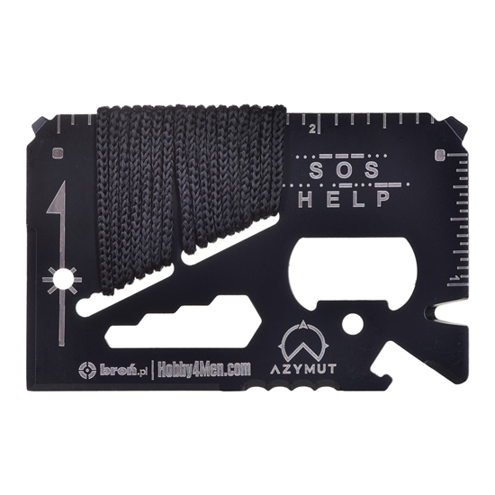 Изображение Multitool AZYMUT TOOL CARD multifunctional card - 13 tools + case 85/53 mm (H-O200930TC)