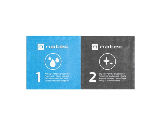 Picture of NATEC NSC-1797 equipment cleansing kit Universal Equipment cleansing wet & dry cloths