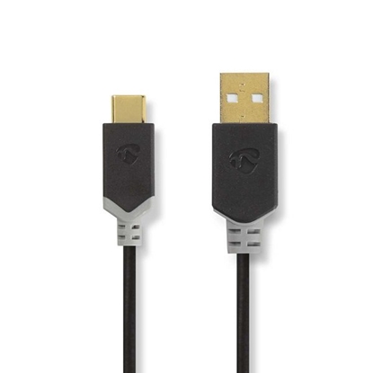 Picture of NEDIS CCBW60600AT10 Cable USB 2.0 | USB-A male | USB-C™ male | 60 W | 480 Mbps | 1.00 m