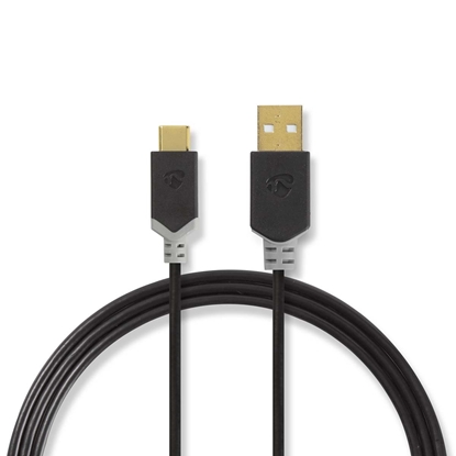 Изображение NEDIS CCBW60601AT20 Cable USB 2.0 | USB-A male | USB-C™ male | 60 W | 480 Mbps | 2.00 m