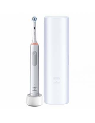 Attēls no Oral-B | Electric Toothbrush | Pro3 3500 Sensitive Clean | Rechargeable | For adults | Number of brush heads included 1 | Number of teeth brushing modes 3 | White