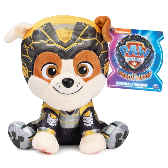 Picture of Paw Patrol PAW PATROL Mighty Pups Movie plush Rubble, 15 cm