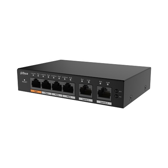 Picture of PoE switch 100Mbps 4+2G uplink S4100-4GT2GT-60-C