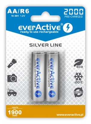 Picture of R06/AA akumulatori 1.2V everActive Silver line Ni-MH 2000 mAh iepakojumā 2 gb.