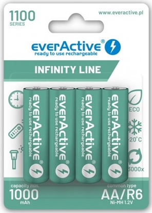 Picture of R06/AA NiMh akumulatori 1.2V everActive Infinity Line 1100 mAh iepakojumā 4 gb.