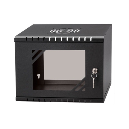 Изображение Rack Cabinet 10" 4U 300MM Glass Door Black