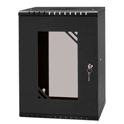 Picture of Rack Cabinet 10" 9U 300mm Glass Door Black