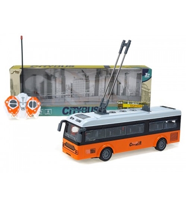 Attēls no Radio vadāmāis trolejbuss (4 funkcijas, gaisma) ar baterijām 28 cm 579347